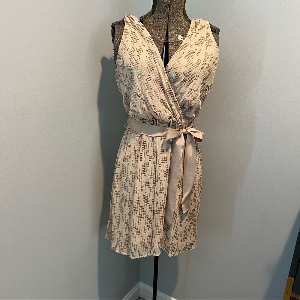 Express gold dress